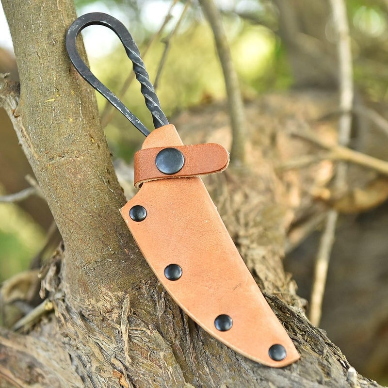 FH TRADERS Viking Knife with Leather Sheath – Handcrafted Carbon Steel Blade, Traditional Norse Style Hunting & Camping Knife, Gift for Men Collectors & Outdoor Enthusiasts - Image 5